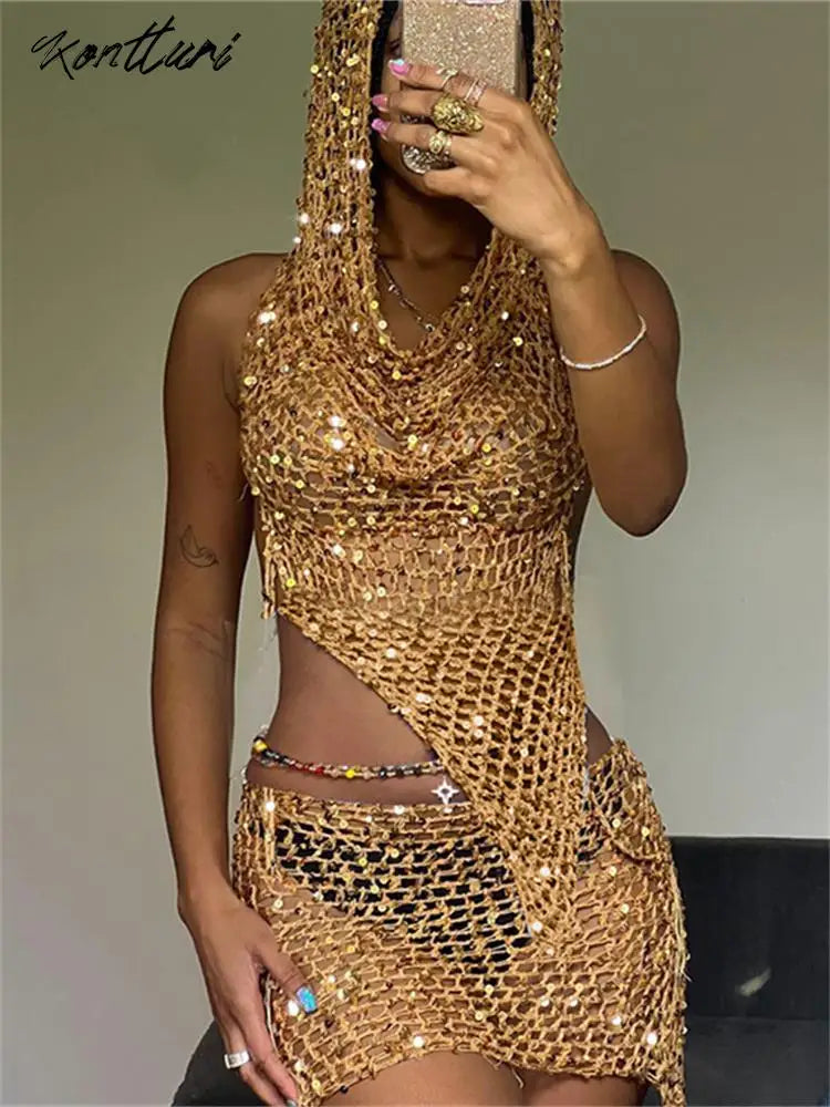 Silver Glam Party Outfit Set