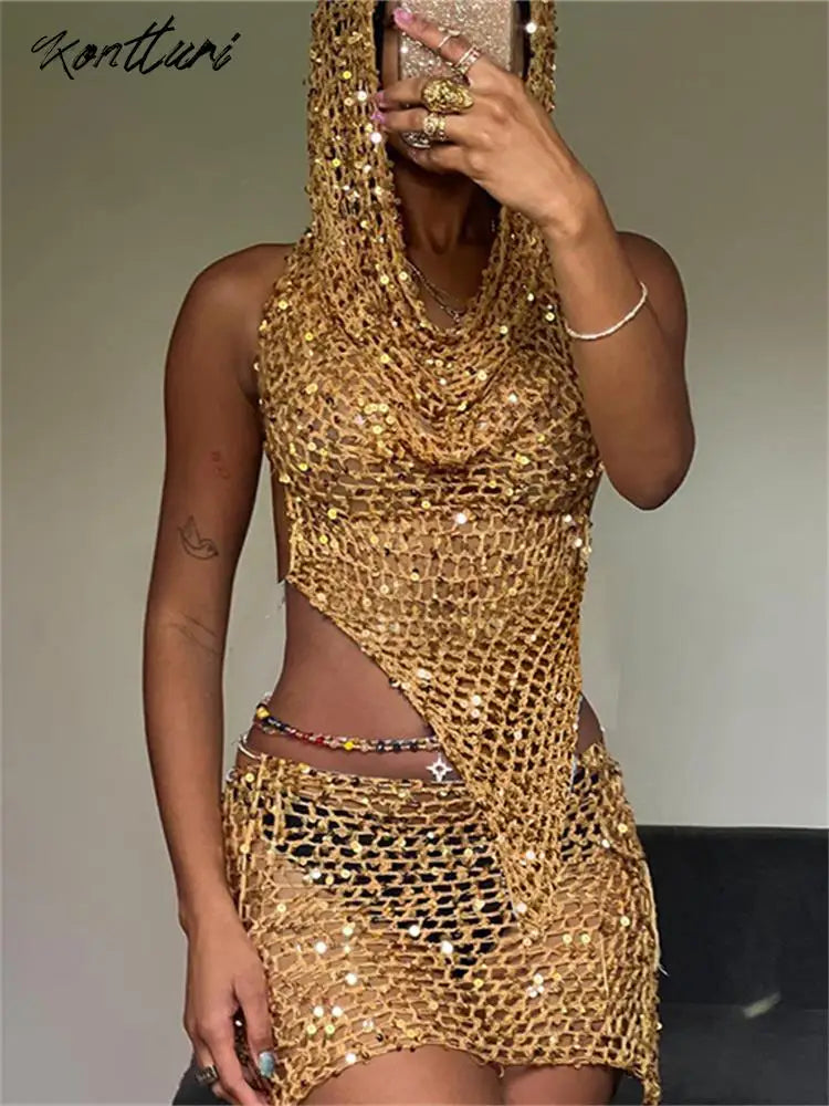 Silver Glam Party Outfit Set